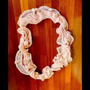 Soft Pink Ruffle Edge Scarf